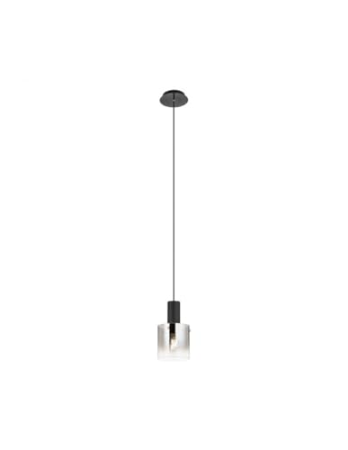 Suspension design moderne noir fumé 1 lumière idéale salle à manger