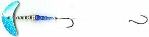 Lure Double Whammy Walleye Spinner Rig BluSilTigerBlde/Chrm/BluBead 21207 - Fishing Bait