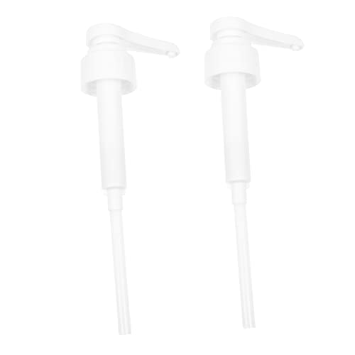 LIFKOME 2Pcs Syrup Dispenser Pump Container Quantitative Pump for Drinks for Syrups and Condiments Easy to Use Pump Bottle Dispenser for Restaurants and Tea Shops