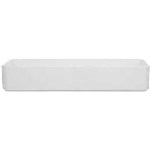 UKCOCO 2 piezas Organizador para Cocina Bandeja Blanca para Cubiertos y Utensilios Almacenamiento Modular y Multifuncional para Cuchillos Tenedores y Accesorios