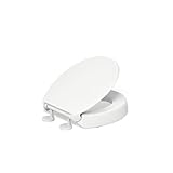 KOHLER 25876-0 Hyten 3' Height, Elevated Soft Close Round Toilet Seat, Contoured Seat with Grip-Tight Bumpers, Quick-Attach Hardware, White