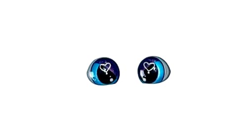 Image of 3D Resin Doll Eyes - 7mm Self-Adhesive Craft Eyes (24 pcs / 12 Pairs) - Realistic Cabochon Eyes for Amigurumi, Dolls, Polymer Clay, Cold Porcelain, Felt & DIY Crafts (Blue, Green, Gray, Brown)