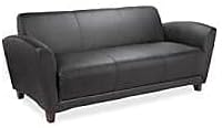 Miniatura 3 de Lorell 68950 Sofá de recepción, 75 pulgadas x 34-12 pulgadas x 31-14 pulgadas, cuero negro
