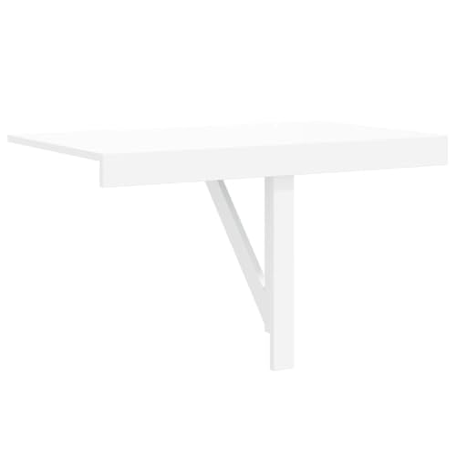 vidaXL Mesa Plegable de Pared Blanca 100x60 cm Mesita Auxiliar Abatilble Muro - imagen 9