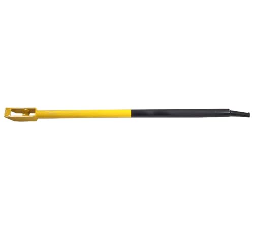 Image of Mytee Products 40 inch Combination Winch Bar for Flatbed Trailer - Black & Yellow Powder Coated Carbon-Steel Combo Winch Bar with Non-Slip Handle & Square Head for Chain Lever Binders