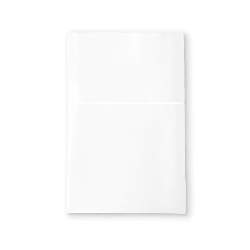 Image of Certified Organic King Flat Sheet Only - 100% Organic Cotton Top Sheet with Luxurious Soft and Breathable 300 Thread Count Sateen Weave Finish - GOTS & Fairtrade Certified (White, King)