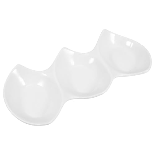 Bols à accompagnement triple en céramique blanche haut de gamme de 28 cm