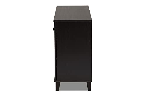 Baxton Studio Warren Shoe-Storage Cabinet, Espresso #TOP4