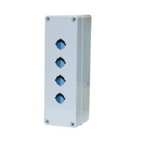 LED Andon 22mm Polycarbonate Enclosure, Light Gray, 4 Hole