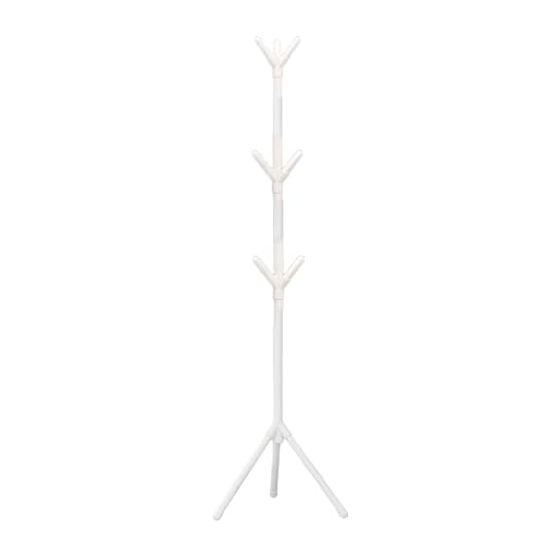 Perchero con 8 ganchos, tamaño ajustable para 3 ropa, sombrero, para dormitorio, oficina, entrada, árbol