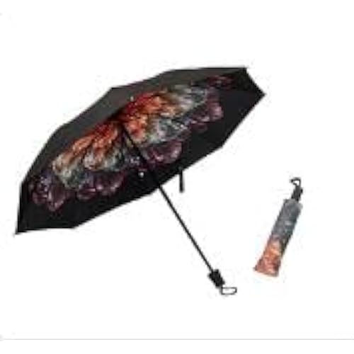 LLanxiry Compact Travel Umbrella,Windproof Waterproof Stick Umbrella Anti-UV Protection Golf Umbrellas