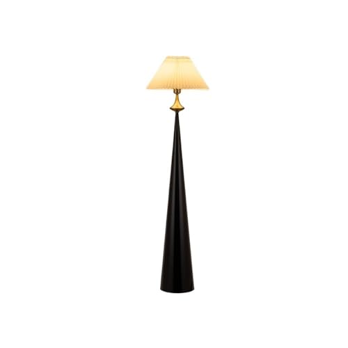 FZL02068LM Lampara de Pie Lámpara de pie minimalista negra for sala estar, dormitorio, mesita noche, sofá, lámpara mesa vertical con pantalla plisada Floor Lamp