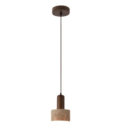 Suspension travertin jaune haut de gamme, luminaire Wabi-Sabi d'architecte
