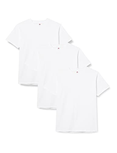 Fruit of the Loom - Heavy Cotton - T- Shirt (Lot de 3) - Homme - Blanc - Taille: M