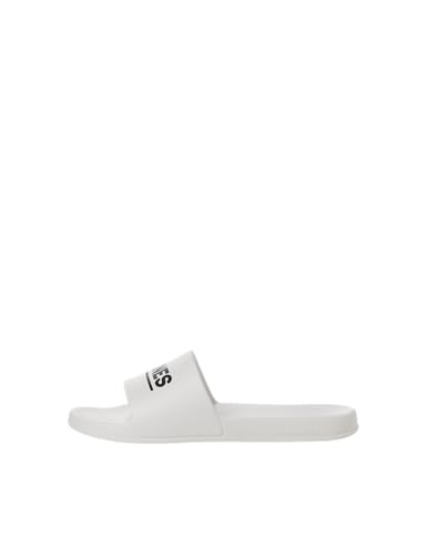 JACK & JONES Jfwollie Slider Ln Ciabatte da Bagno, da Uomo, Bianco, 41 EU, Bianco, 41 EU
