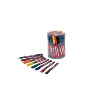 Edding Juego de rotuladores para pizarra blanca 361, multicolor, 50 unidades, punta redonda de 1 mm, borrado en seco, para pizarras blancas, rotafolios, magnéticas, pizarras de notas, notas de