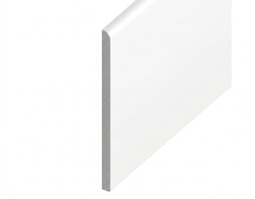 200mm Wide x 1m Long Windows4You White uPVC Flat Board Multi-Purpose Soffit Infill & Trim Board Low-Maintenance PVC 2 Pack