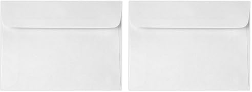 LUXPaper Booklet Envelopes | 5 1/2" x 7 1/2" | Bright White | 24lb. Text | 50 Qty (Pack of 2)