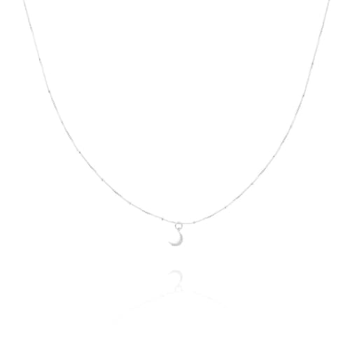 Collier diamant pois de lune pour femmes et chaîne ras du cou délicate