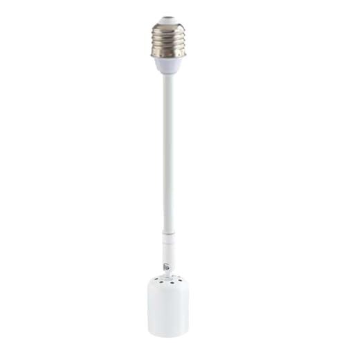 FGDTREE Soporte de lámpara de cerámica E27 en ángulo ajustable para luces LED/incandescentes, adaptador de base de bombilla LED