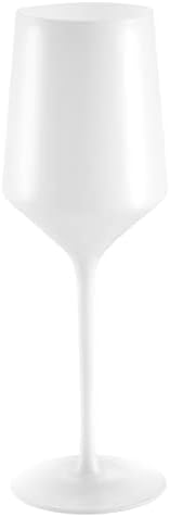 Vikko Décor - Copas de vino blanco mate, vaso fino soplado a mano, tallo alto y elegante, apto para lavavajillas, taza de 11 onzas, juego de 6