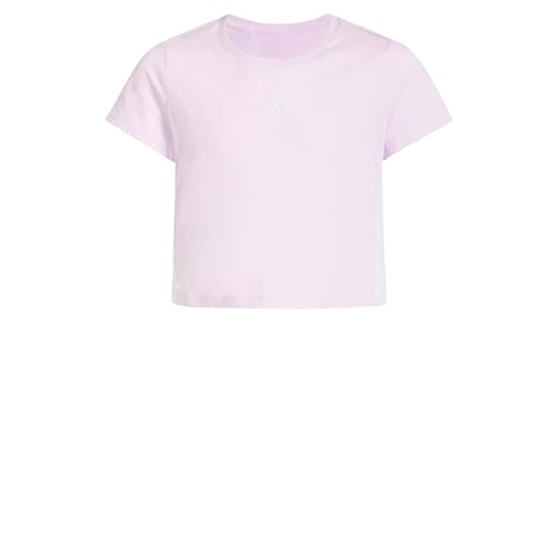 adidas Girl's Essentials Logo T-Shirt, Ice Lavender/White, 13-14 Years