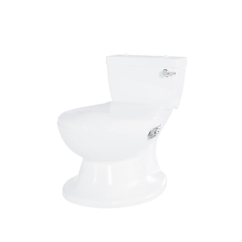 Toddler Potty Training Toilet, Realistic Potty Training Toilet for Baby Ages 18 Months+ with Soft Seat, Removable Pot, Realistic Flushing Sound, Storage Tank and Toilet Paper Holder