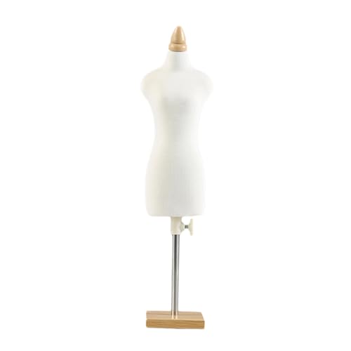 Harilla Mini Tailleur couturière Miniature, Mannequin de Couture avec Base en Bois, Forme de Robe de poupée, Corps de Mannequins pour pièces de poupée BJD,...