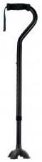 Offset Quad Cane Color: Black