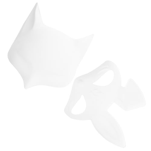 BCOATH 4pcs Blank Mask for Halloween Crafts Unpainted Masquerade Masks for Cosplay Parties and Special Events Comfortable Safe to Wear