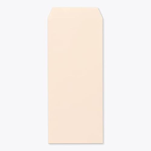 山櫻 封筒 長4 中貼 ECピンクCoC 紙厚80g 〒枠ナシ 100枚 / B5三折用 パステルカラー 無地 郵便番号枠なし 00518022-0100