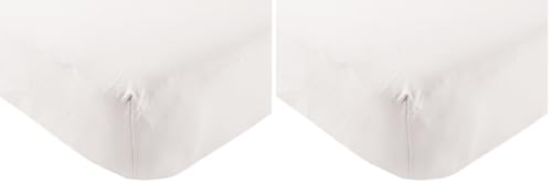 Image of Touched by Nature Unisex Baby and Toddler Organic Cotton Crib Sheet, White, One Size (Pack of 2)