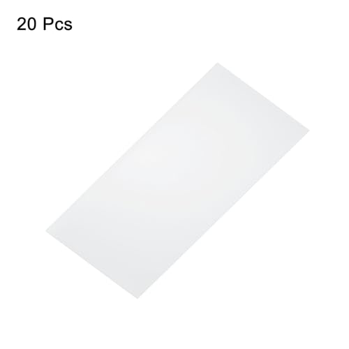 Image of HARFINGTON 20pcs Clear Plastic Sheets 8 inch x 4 inch x 0.02 inch Transparent Flexible PVC Sheet Panels with Protective Paper for Signs DIY Display Projects Craft Picture Frames Painting