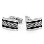 Mancuernillas de acero inoxidable para hombre miniatura 3