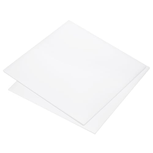 Image of 2pcs 12 x 12 Inch UHMW Polyethylene Sheets, 1 /8 Inch Thick Ultra High Molecular Weight White Plastic Sheet [for Home, Industrial]
