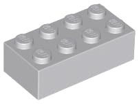 LEGO Classic Brick 2x4, Part 3001, Building Block (Light Bluish Gray, 50, Bricks) — image 1