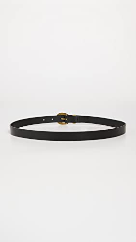 Madewell Women's Chunky Buckle Skinny Leather Belt, True Black, S