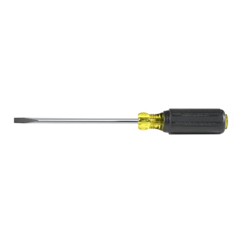 Klein Tools 605-6 1/4-Inch Cabinet Tip Screwdriver, Made in USA, Heavy Duty, 6-Inch
