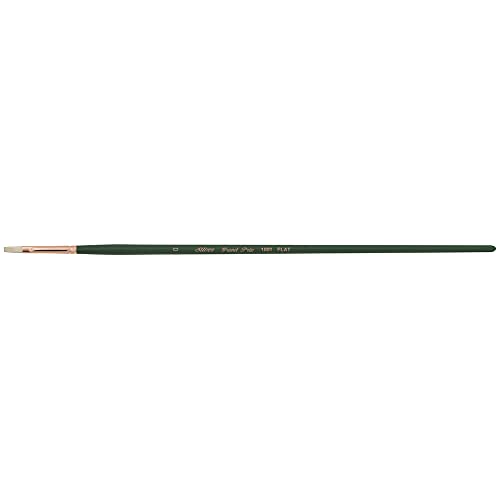 Silver Brush Limited 1001 Grand Prix Flat Brush for Oil Paintings, Size 0, Long Handle
