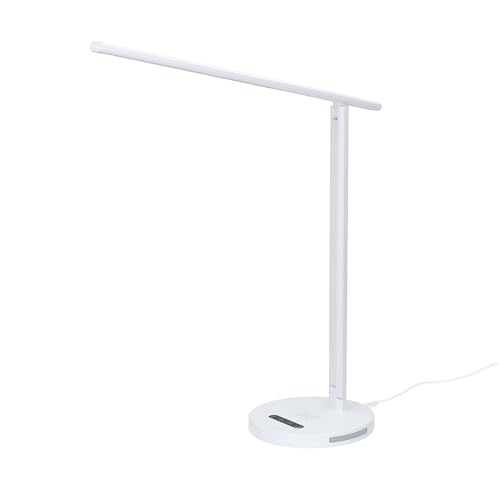 FORLIGHT Avance Flexo led táctil con Regulador de Intensidad y Temperatura de luz. Cargador para móvil de inducción. Blanco.