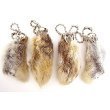 Dangerous Threads Rabbit Rabbits Foot Keychain White Natural 4 Pcs