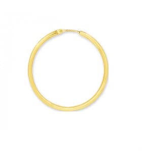 Créoles Or jaune 750/00 DESSA anti-allergie | Boucles d'oreilles 35 mm