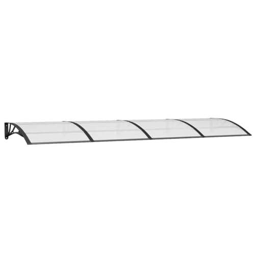 vidaXL Türvordach,Vordach für Haustür 350x100cm, Haustür Überdachung Haustürvordach, Pultvordach Haustürdach Pultbogenvordach, Schwarz Polycarbonat vidaXL Türvordach,Vordach für Haustür 350x100cm, Haustür Überdachung Haustürvordach, Pultvordach Haustürdach Pultbogenvordach, Schwarz Polycarbonat