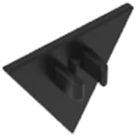 Gobricks GDS-90178 73831 Plate 2X3 with 1X1 Cutout, Black, 10 pcs | Compatible with LEGO bricks. MOC brick replacement parts, consistent color matching, precision manufacturing.