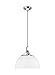 Feiss TP1071PN/MWT Transitional One Light Pendant from Logan Collection in Polished Nickel Finish
