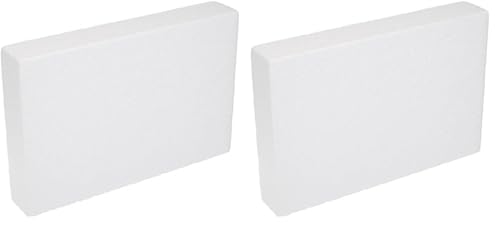 Decora 0173926 Rectangle POLYSTYRÈNE Blanc 20 x 30 x 5 cm (Lot de 2)