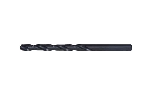Image of Century Drill & Tool 24116 Pro Grade Black Oxide Drill Bit, 1 /4 inch, Pro Pack | Straight shank, 135 point, cuts steel, wood & plastic, 135 split point, black oxide finish