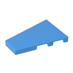 XYEIUGO Circular Plate 2x3 Wedge Plate Left Compatible, Medium Blue, 50 PCS