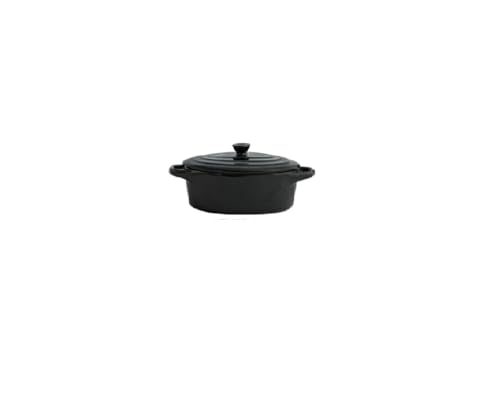 Mini cocottes ovales en lot de 6 avec couvercles pour cuisson compacte - 3