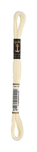 Anchor Sticktwist 4635000-00275 creme Stickgarn, 100% Baumwolle